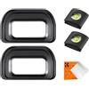 K&F Concept 2PCS Eyecup Conchiglia Oculare Fotocamere & 2 PCS Hot Shoe Cover,Eyepiece Viewfinder FDA-EP17 Compatibile con Sony A6600 A6500 A6400