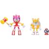 Jakks Pacific Sonic The Hedgehog - Pack contenente 2 action figure di Tails e Amy alte 10 cm, con 11 punti di articolazione ed estremamente dettagliate. Per bambini e collezionisti