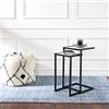 Penguin Home 3815 Set di 2 tavolini, Marmo & Ferro, Bianco e Nero, 35.5x30.5x63.5cm & 30.5x25.5x56cm