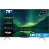 Metz Smart TV, MUD7000Z, 75(189 cm), Direct LED 4K UHD, Google TV, HDR, Sottile, Moderno, Nero