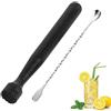 QEEROYO Pestello Da Cocktail, Muddler in Bar, Cucchiaio e Strumenti Da Bar, Martello per Ghiaccio Tritato - Strumenti Essenziali in Acciaio Inox