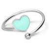 ALFIERI & ST. JOHN 925 Anello in argento con cuore turchese