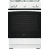 Indesit Cucina a Gas 4 Fuochi Forno a Gas 60x60 cm Bianco / Nero IS67G1KMW/E/1 INDESIT