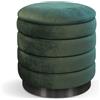 Konte.Design Pouf contenitore ARENDAL in tessuto effetto velluto verde