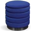 Konte.Design Pouf contenitore ARENDAL in tessuto effetto velluto blu