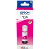 Epson C13T00P340 Flacone 104 Magenta EcoTank ET2710 ET2714 ET2720/1 ET4700 - C13T00P340
