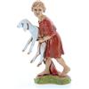 Moranduzzo Bimbo con Pecora in Braccio per Presepe da Cm 10 Scala 1:20 - Statuine Presepe Indistruttibili - Stile 700', Pittura Rifinita a Mano, Prodotto Ufficiale, Made in Italy, Scultore M. Landi