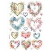 Carta di riso cuori Stamperia