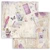 Carta Scrap Lavender penna e calamaio Stamperia