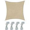 MOBILI REBECCA Rebecca Mobili Vela Ombreggiante Tenda Quadrata Beige Outdoor Protezione Uv 5x5