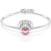 Swarovski Bracciale rigido Idyllia, Conchiglia, Rosa, Placcato rodio