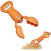 alldoro 63172 Sand Snapper Ecofriendly - Granchio dragante con una sola mano in plastica, paglia di grano - 1x arancione, lunghezza 34 cm
