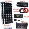 Kit Fotovoltaico 2 KW Pwm Inverter 2000W Pannello Solare 200W Batteria 150 Amp