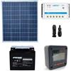 Kit solare fotovoltaico 80W 12V mono regolatore PWM 10A serie LS batteria AGM...