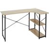 HOME DECO FACTORY HD7109 Job - Scrivania angolare da studio per scaffale, in metallo, 120 x 74 x 74 cm