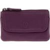 ADAPELL® Portafoglio unisex in vera pelle bovina - Portamonete, porta carte, portachiavi - capacità fino a 14 carte., viola, Taglia unica, Super soft: