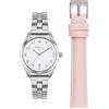 Breil Orologio DONNA TIME OF LOVE quadrante MONO-COLORE BIANCO movimento SOLO TEMPO - 3 LANCETTE QUARZO e BRACCIALE/CINTURINO PELLE, ACCIAIO ARGENTO, ROSA EW0701