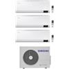 Samsung Climatizzatore Condizionatore Trial Split Inverter Samsung Serie CEBU 7000+7000+18000 btu con AJ068TXJ3KG A++ Wi-Fi 7+7+18