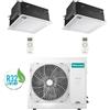 Hisense Climatizzatore Condizionatore Hisense A Cassetta Dual 12+18 Con 3AMW72U4RJC WI-FI Optional 12000+18000 Btu R-32 Classe A++/A+ Pannello e Telecomando Incluso