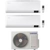 Samsung Climatizzatore Condizionatore Samsung Dual Split Inverter serie CEBU 12000+18000 con AJ050TXJ2KG/EU R-32 Wi-Fi Integrato 12+18 A++/A+