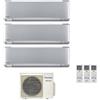 Panasonic Climatizzatore Condizionatore Trial Split PANASONIC 9000+9000+12000 Btu Serie ETHEREA SILVER Inverter Con CU-3Z68TBE WI-FI INTEGRATO 9+9+12 A+++/A+