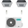 Hisense Climatizzatore Condizionatore Hisense Dual Split Console 9+9 con 2AMW35U4RRA R-32 Wi -Fi Optional 9000+9000