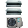 Daikin Climatizzatore Condizionatore Daikin Bluevolution Canalizzato Dual Split Canalizzabile Inverter Serie FDXM-F9 9+12 Con 2MXM40M R-32 9000+12000 Wi-Fi Optional A+++/A++