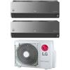 LG Climatizzatore Condizionatore LG DUAL SPLIT Inverter serie Artcool Mirror Specchio 9+12 con MU2R17 UL0 R-32 9000+12000 Wi-Fi Int