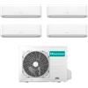 Hisense Climatizzatore Condizionatore HISENSE Quadri Split serie HI-COMFORT Inverter da 9000+9000+9000+12000 btu con 4AMW105U4RAA R-32 Wi-Fi Integrato 9+9+9+12 A++/A+