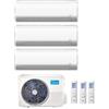 Midea Climatizzatore Condizionatore MIDEA Trial Split serie BREEZELESS+ Inverter da 12000+12000+12000 con M3OF-27HFN8 -Q R-32 Wi-Fi Integrato 12+12+12 A++/A+