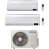 Samsung Climatizzatore Condizionatore Samsung Dual Split Inverter serie Cebu 7000+18000 con AJ050TXJ2KG R-32 Wi-Fi Integrato 7+18 A++/A+