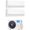 Midea Climatizzatore Condizionatore MIDEA Dual split serie ELEGANCE inverter da 9000+9000 Btu con M2OE-18HFN8 -Q R-32 Wi-Fi Optional 9+9 A++/A+