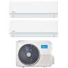 Midea Climatizzatore Condizionatore MIDEA Dual Split serie EVOLUTION Inverter da 9000+12000 btu con M2OD-18HFN8 -Q R-32 WI-FI INTEGRATO 9+12 A++/A+