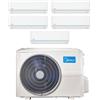 Midea Climatizzatore Condizionatore MIDEA Penta Split serie EVOLUTION Inverter da 9000+9000+9000+9000+9000 btu con M5OE-42HFN8 -Q R-32 WI-FI INTEGRATO 9+9+9+9+9 A++/A+