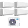 Midea Climatizzatore Condizionatore MIDEA Quadri Split serie EXCLUSIVE inverter da 9000+9000+9000+9000 Btu con M4OE-28HFN8 -Q R-32 Wi-Fi Optional 9+9+9+9 A++/A+