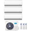 Midea Climatizzatore Condizionatore MIDEA Trial Split serie BREEZELESS+ 9000+12000+12000 Con M3OF-27HFN8 -Q R-32 Wi-Fi Integrato 9+12+12 A++/A+