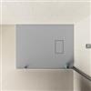 DEGHI Piatto doccia 90x80 cm ultraslim riducibile grigio effetto pietra - Rok