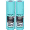 L'Oréal Paris Ritocco Perfetto, Spray Istantaneo Correttore per Radici e Capelli Bianchi, Colore: Bruno, 75 ml 2x75