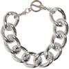Urban Classics Bracciale unisex per uomini e donne Flashy Chain Bracelet, gioiello alla moda con maglie a maglia barbazzale, argento, taglie S/M e L/XL, L/XL, Metallo, Senza Gemme