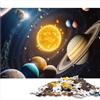 AITEXI Puzzle per adulti Puzzle per adulti 1000 pezzi Sistema solare neon Puzzle in legno per adulti e bambini Puzzle rilassanti Giochi-Rompicapo Puzzle 1000 pezzi （50x75 cm）