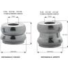 Plebani 03 distanziale regolabile 23/33 mm zincato per fissaggio inferriate - ø mm 35
