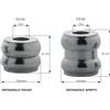 Plebani 10 distanziale regolabile 26/36 mm zincato per fissaggio inferriate ø mm 35