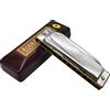 YUEKO Suzuki Folkmaster 1072 Armonica diatonica Standard Principiante Blues Arpa Gaita Chiave di A/Ab/B/Bb/C/D/Db/E/Eb/F/F #/G Strumento Musicale… (Chiave di Ab)
