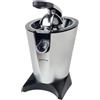 BEHOME Spremiagrumi Elettrico Professionale 2Litri | Spremiagrumi da Bar a Leva con braccio e beccuccio | 2 coni Acciaio Inox per Arancia e Limone e Filtro interno, nero e silver