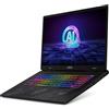 MSI Pulse 17 AI C1VFKG-048IT, Notebook Gaming, 17" FHD+ 165Hz, Intel Core Ultra 7 155H, Nvidia RTX 4060 8GB GDDR6, 1TB SSDPCIe 4, 16GB DDR5 5600MHz, WiFi 6E, Win 11 Home [Layout e Garanzia ITA] Nero