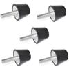 Ganter Normelemente GN 253-19-M5-10-55 Tampone d'urto con Vite, Schwarz, Gewinde: M5x10