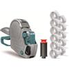 Meto Basic S Starter Kit Con 11.000 Etichette - Prezzo, Data, MHD (1 Riga, 8 Cifre per 22 x 12 mm), Pronto per l'Uso, 11 Rotoli
