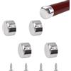 UFURMATE Tappi Terminali per Corrimano, 4 Pezzi, Diametro Interno 38 mm, in Acciaio Inox 201, Rotondi, per Gradini