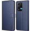 Ganbary Cover Compatibile con Honor 200 Lite (Non per Honor 200), Premium Pelle PU Flip Libro Custodia per Honor 200 Lite [Protezione Completa] [Slot per Scheda] [Funzione di Supporto], Blu