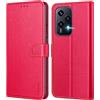 Ganbary Cover Compatibile con Honor 200 Lite (Non per Honor 200), Premium Pelle PU Flip Libro Custodia per Honor 200 Lite [Protezione Completa] [Slot per Scheda] [Funzione di Supporto], Rosso